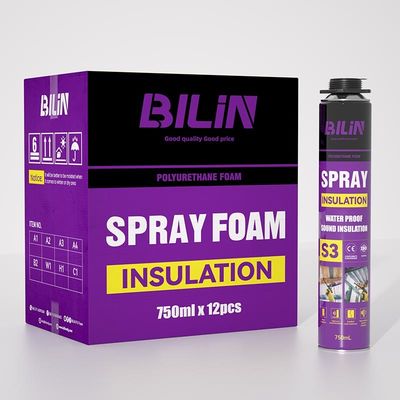 750ml 스프레이 PU 폼 불 retardant 폴리우레탄 확장 폼 가벼운